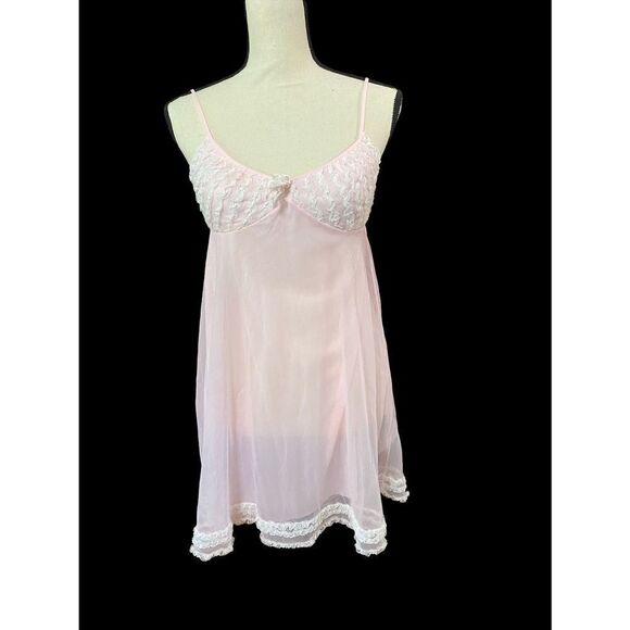 Vintage Gotham Jr. light pink babydoll nightie - Picture 1 of 10
